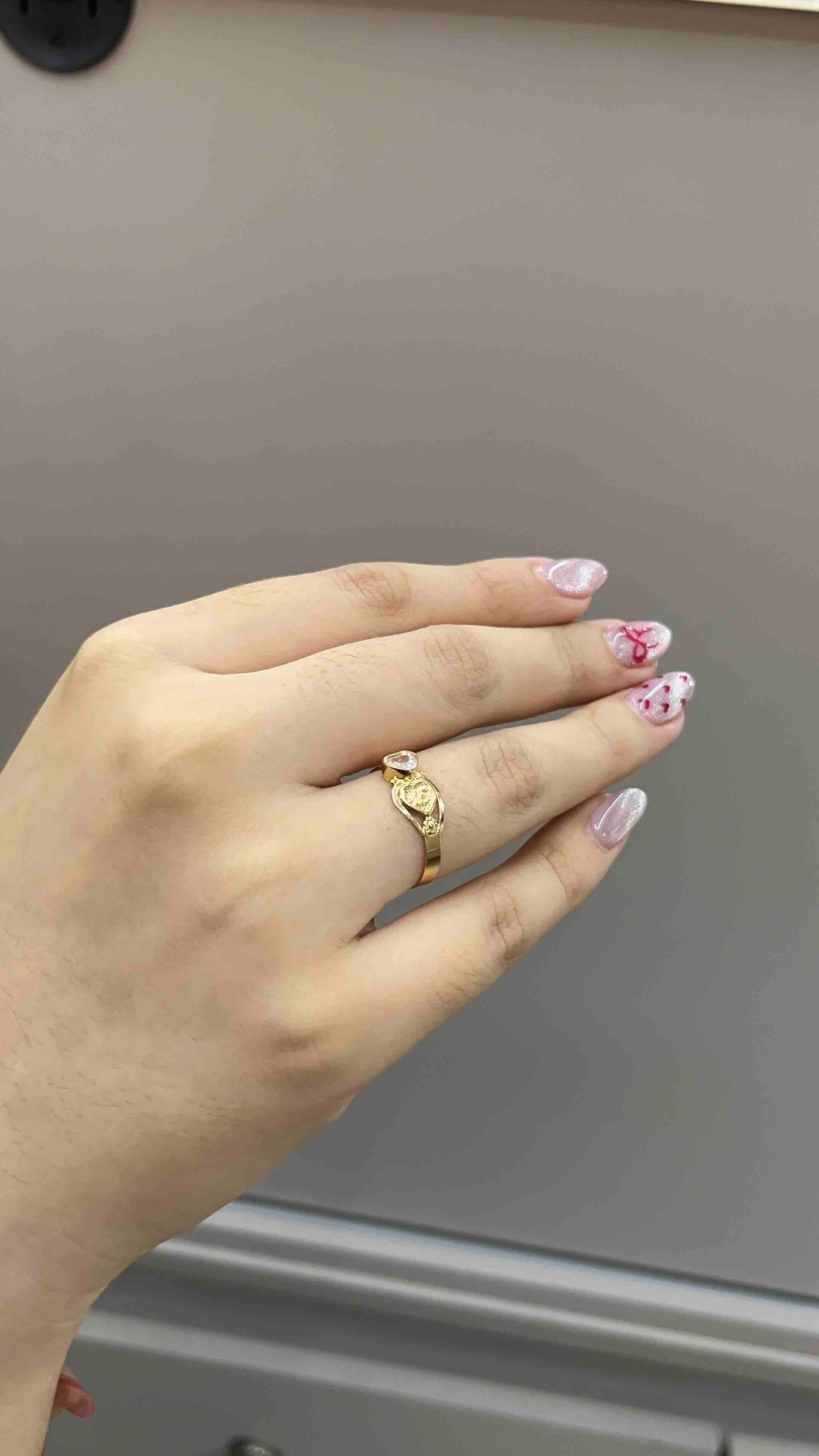 ANILLO 15 AÑOS CORAZÓN ROSADO