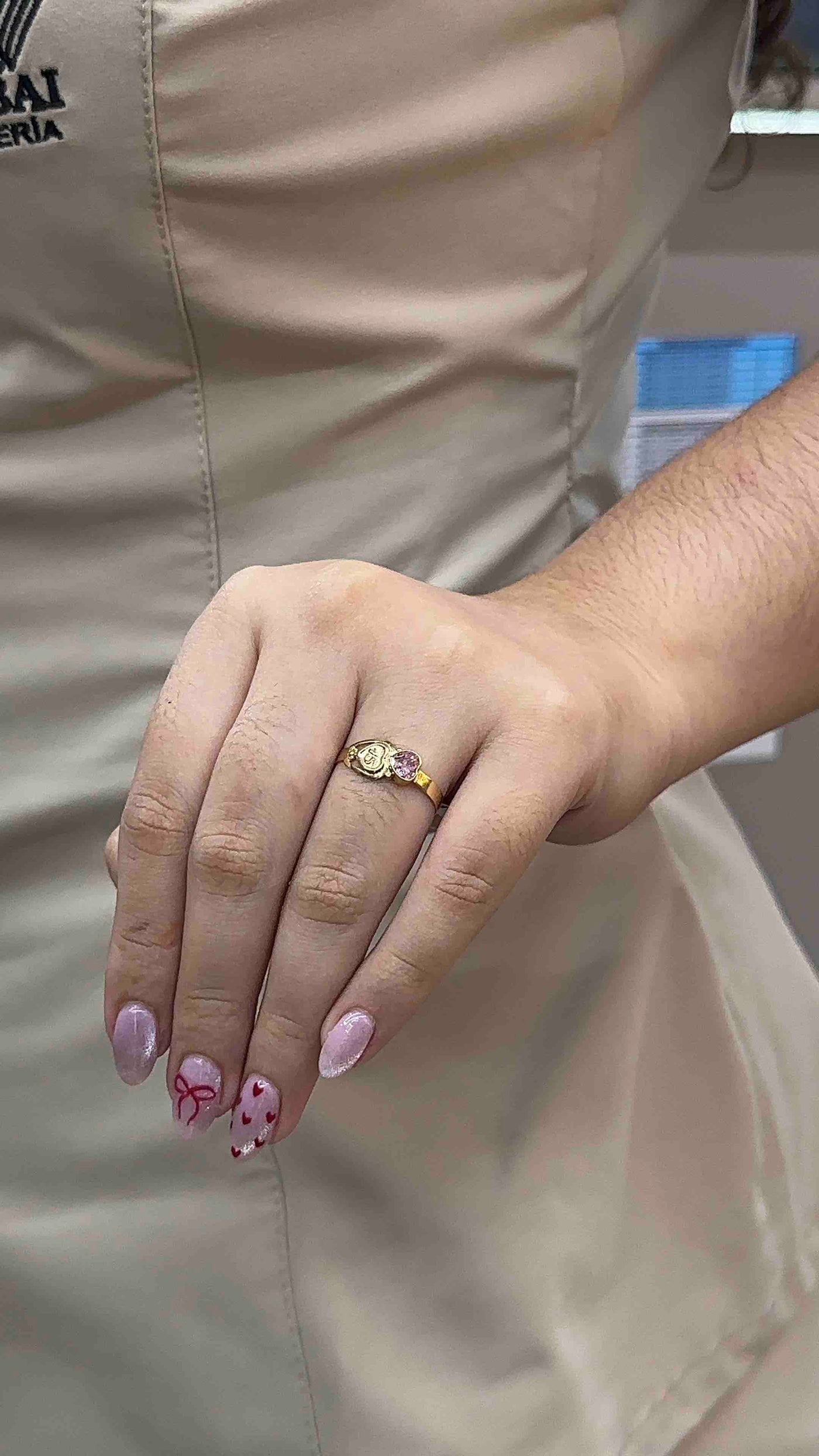 ANILLO 15 AÑOS CORAZÓN ROSADO