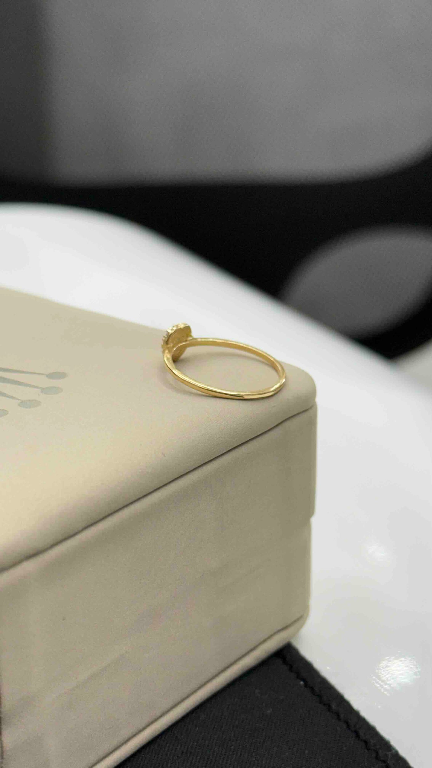 Anillo Corazón Doble Zircon Blanco