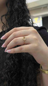 Anillo Corazón Zircon Blanco