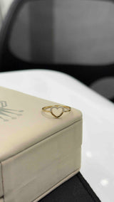 Anillo Corazón Zircon Blanco