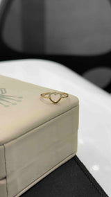 Anillo Corazón Zircon Blanco