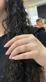 Anillo Corazón Zircon Blanco