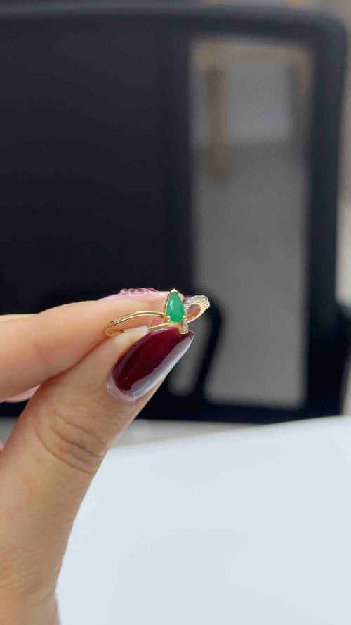 Anillo Gota Esmeralda