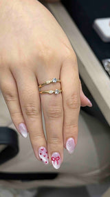 Anillo Solitario circon blanco