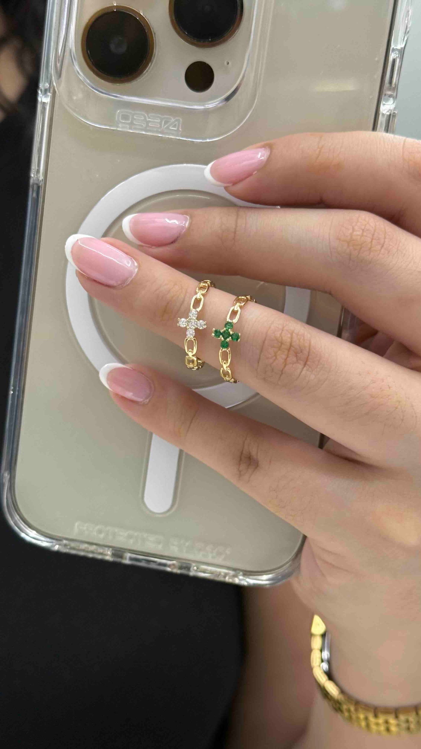 Anillo Tf Zircon Verde