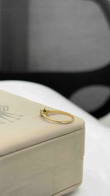 Anillo Tf Zircon Verde y Blanco