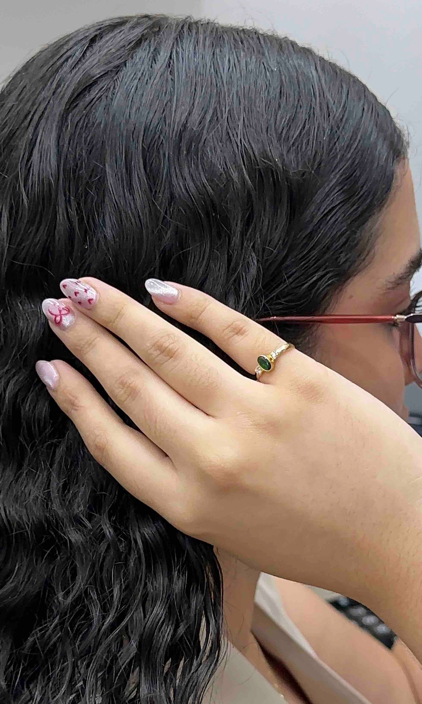 Anillo circón Óvalo Verde