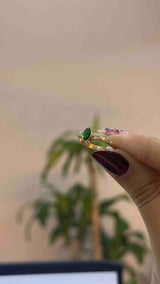 Anillo circón Óvalo Verde