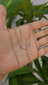 CADENA MILITAR ORO ROSA 60CM