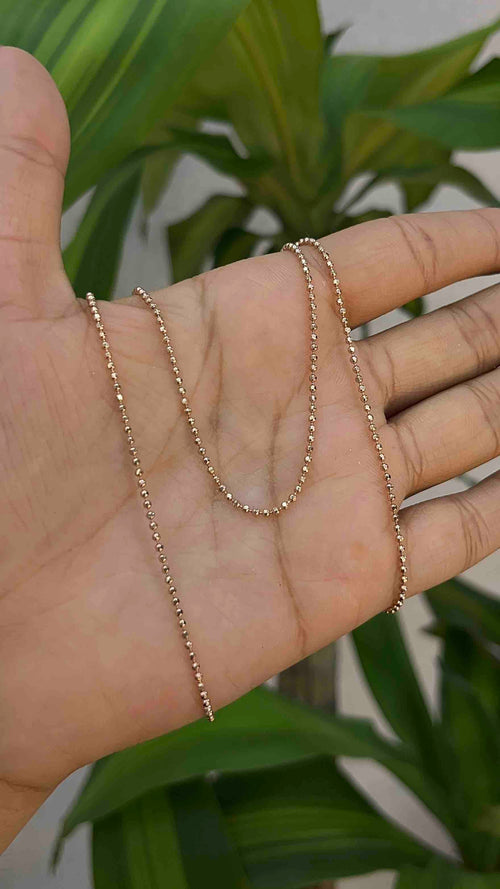 CADENA MILITAR ORO ROSA 60CM