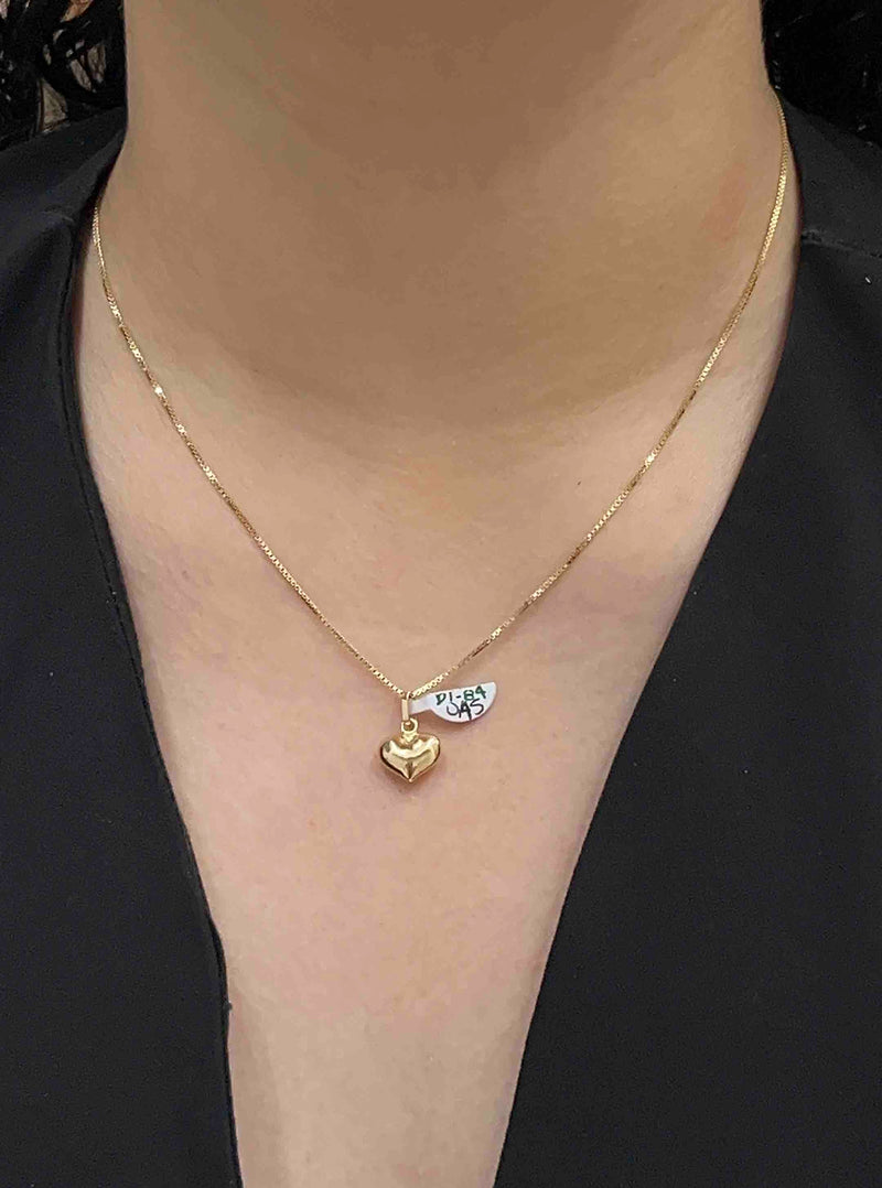 DIJE CORAZON LISO ORO AM 18K