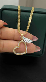 DIJE CORAZÓN ZIRCON BL ORO AM 18K
