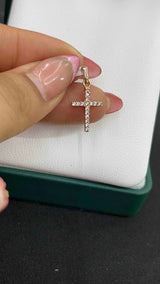DIJE CRUZ ZIRCON BL ORO ROSA 18K