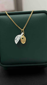DIJE GRANO DE CAFÉ ZIRCON ORO AM 18K