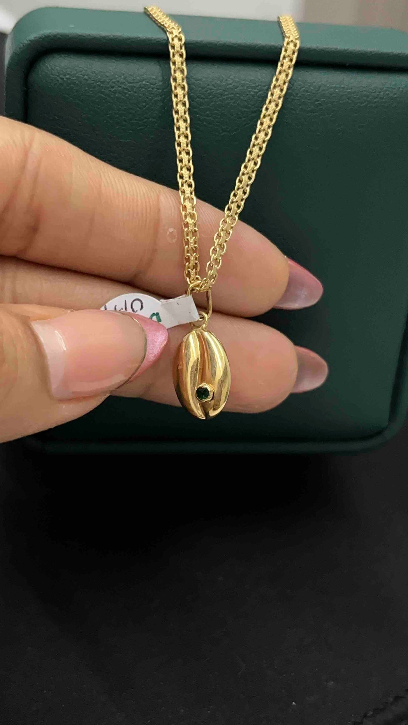DIJE GRANO DE CAFÉ ZIRCON VD ORO AM
