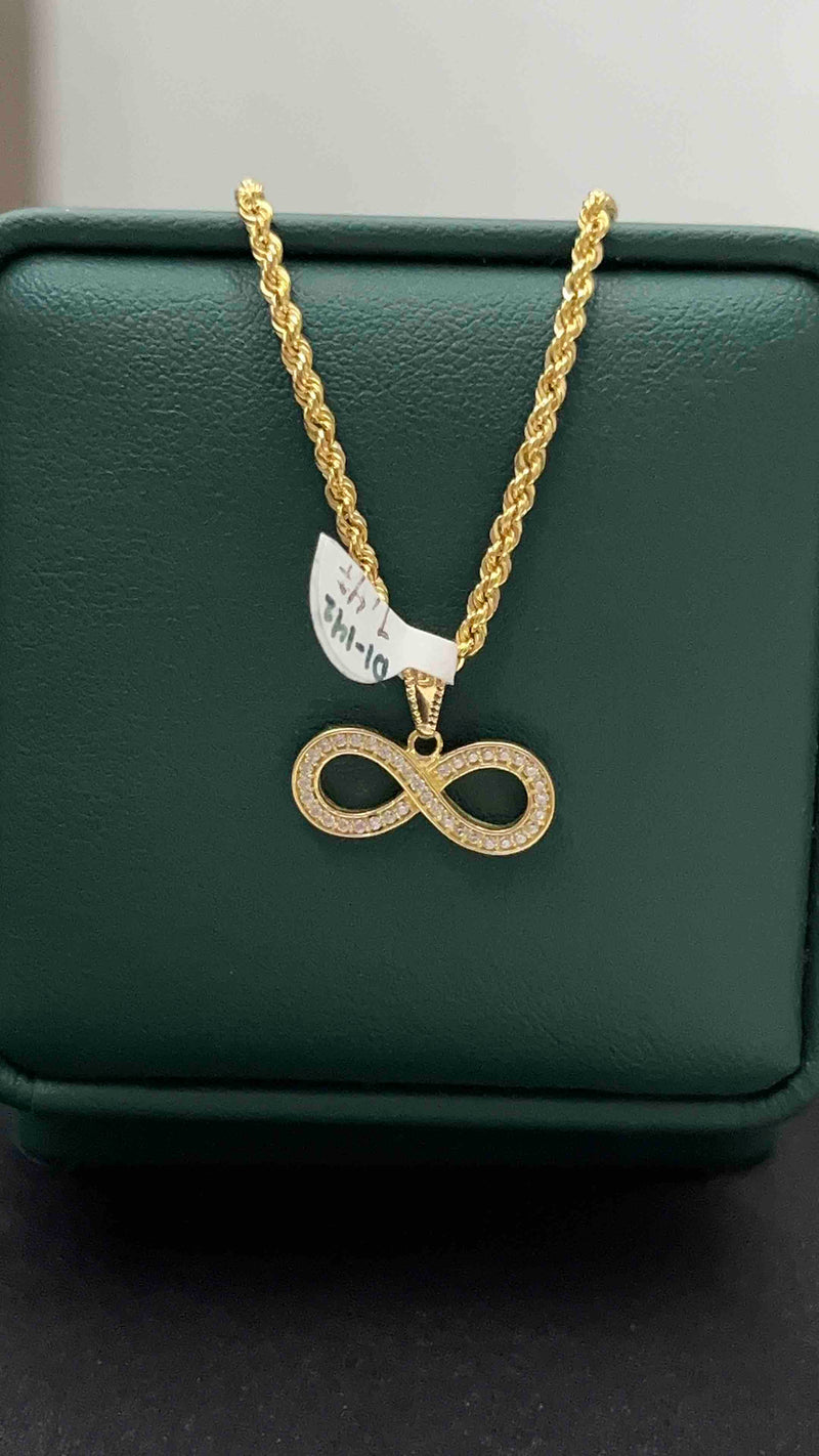 DIJE INFINITO ZURCON BL ORO AM 18K