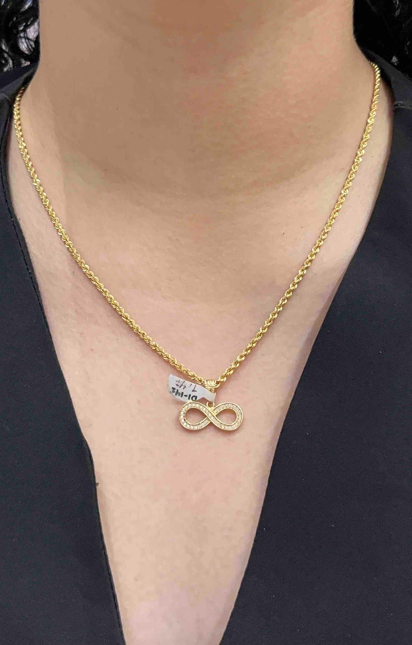 DIJE INFINITO ZURCON BL ORO AM 18K