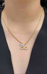 DIJE INFINITO ZURCON BL ORO AM 18K
