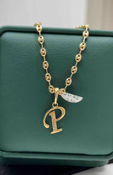 DIJE LETRA P ZIRCONES ORO AM 18K