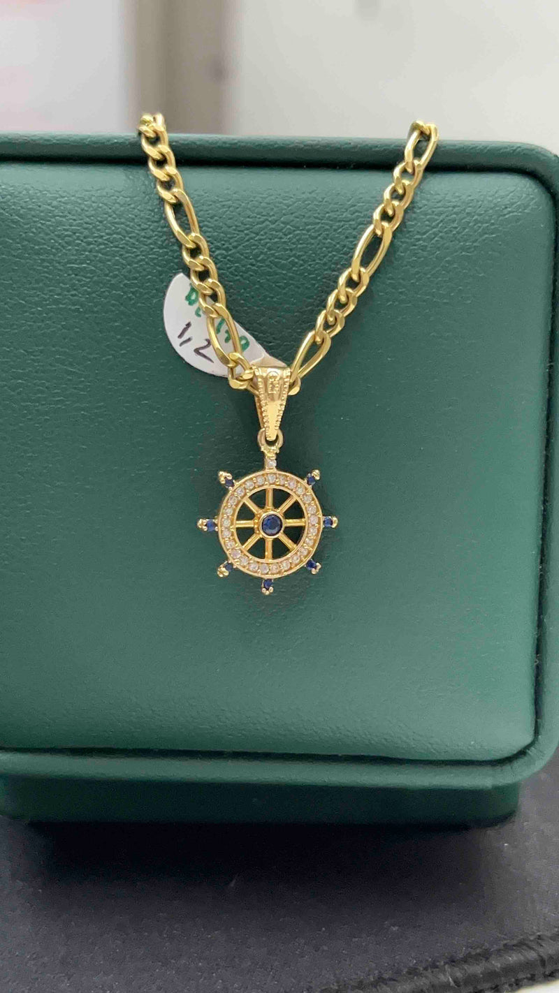 DIJE TIMÓN ZIRCON ORO AM 18K