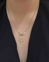 DIJE VIRGEN MILAGROSA ZIRCON BL ORO AM 18K
