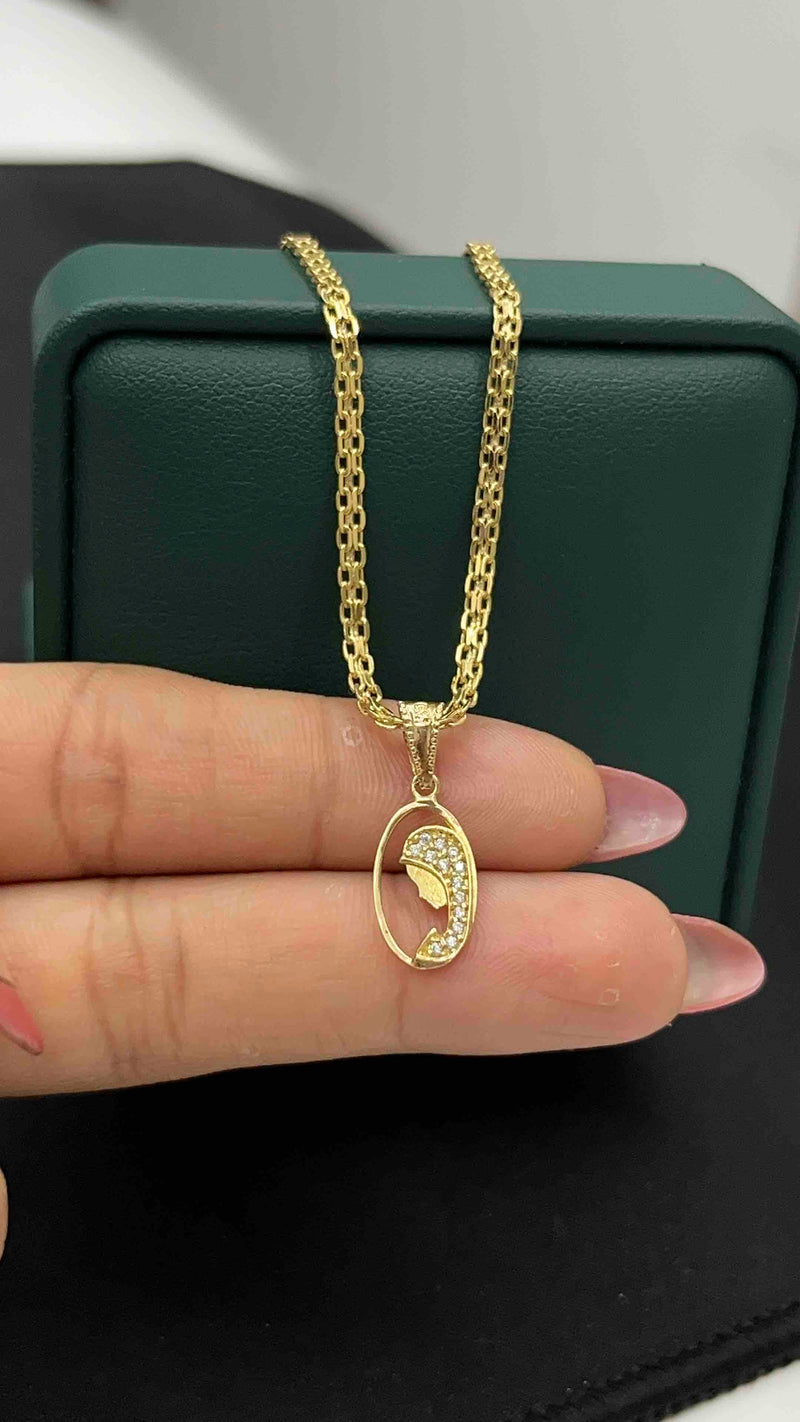 DIJE VIRGEN MILAGROSA ZIRCON BL ORO AM 18K