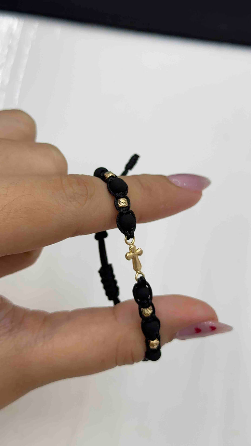 PULSERA CON HERRAJE DE CRUZ PARA BEBE