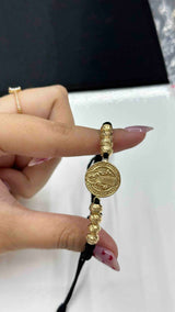 PULSERA CON HERRAJE SAN BENITO Y BALIN DIAMANTADO #6