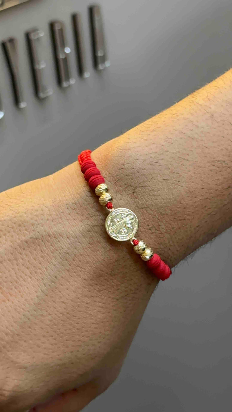 PULSERA SAN BENITO CON BALIN DIAMANTADO #6