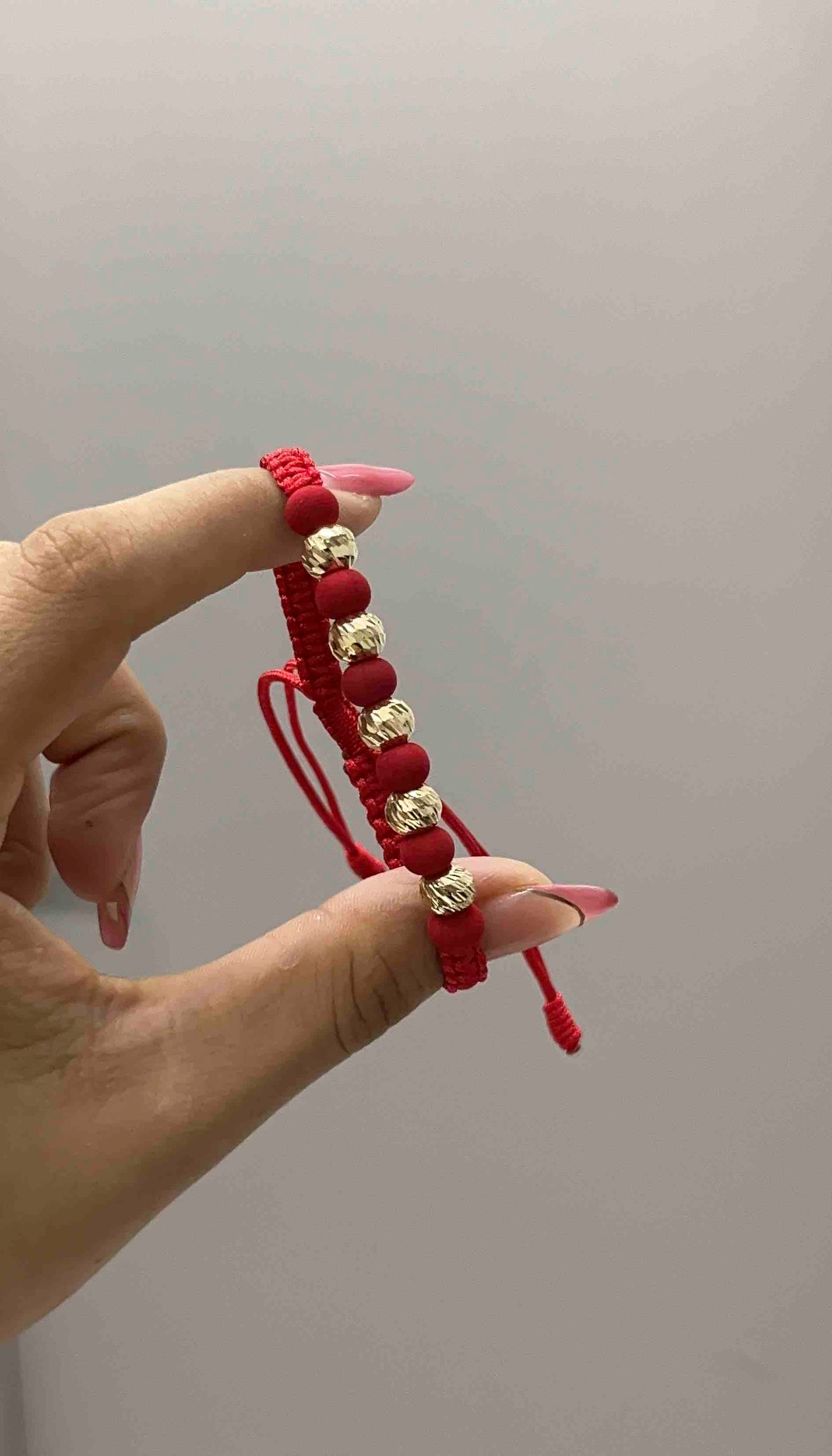 PULSERA TEJIDA CON BALÍN DIAMANTADO #7