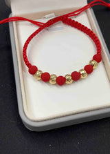 PULSERA TEJIDA CON BALÍN DIAMANTADO #7