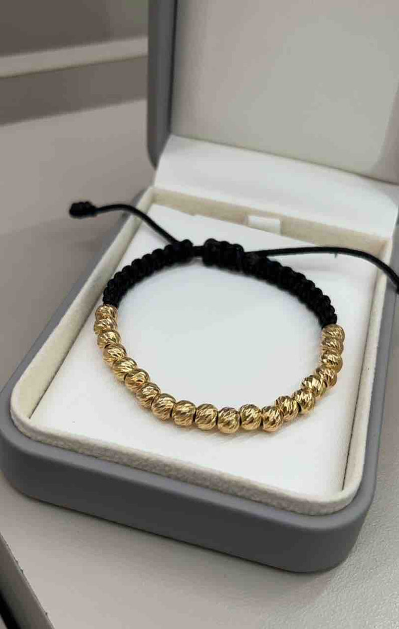 PULSERA TEJIDA CON BALINES #5