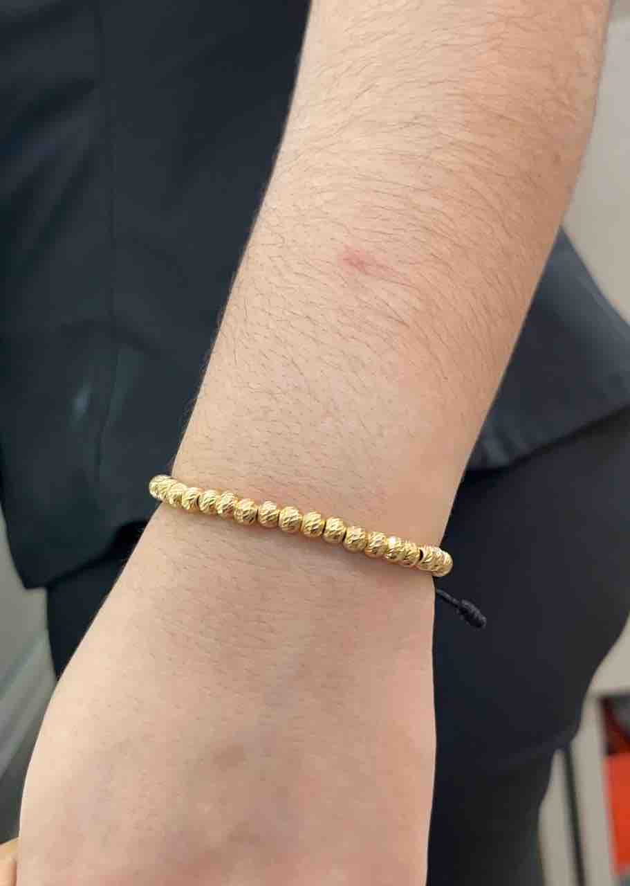 PULSERA TEJIDA CON BALINES #5