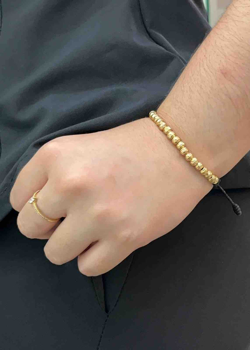 PULSERA TEJIDA CON BALINES #5