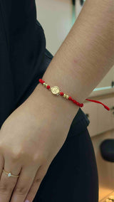 PULSERA TEJIDA CON HERRAJE K CON BALIN #4
