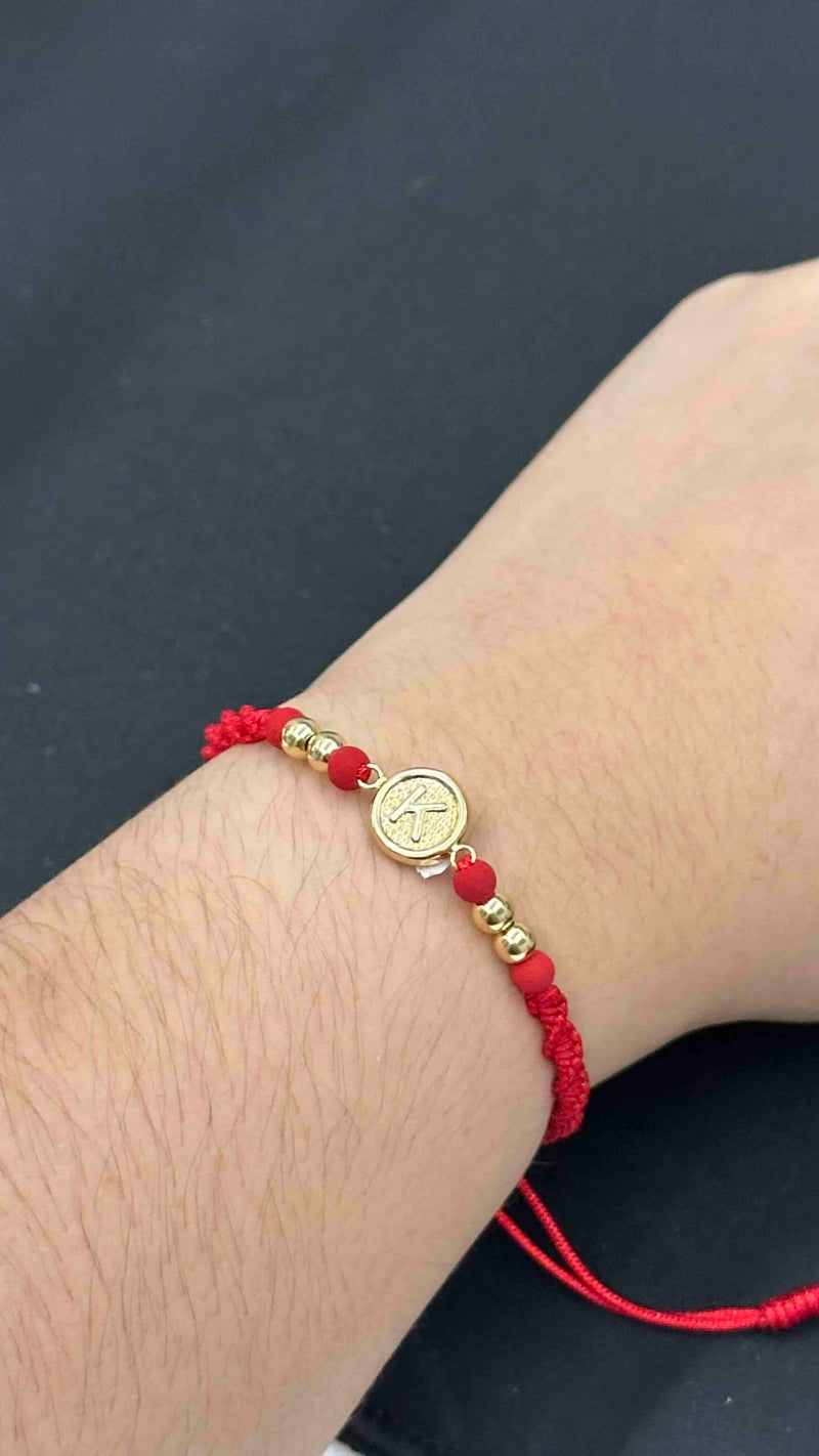 PULSERA TEJIDA CON HERRAJE K CON BALIN #4