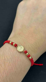 PULSERA TEJIDA CON HERRAJE N Y BALINES DIAMANTADOS #4