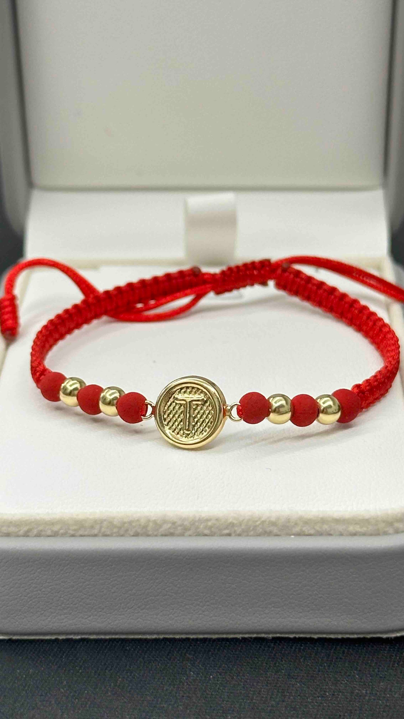 PULSERA TEJIDA CON HERRAJE N Y BALINES DIAMANTADOS #4