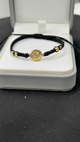 PULSERA TEJIDA CON HERRAJE Y Y BALIN #4