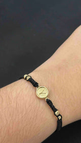 PULSERA TEJIDA CON HERRAJE Y Y BALIN #4
