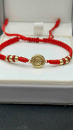 PULSERA TEJIDA HERRAJE C CON BALINES LISOS #4