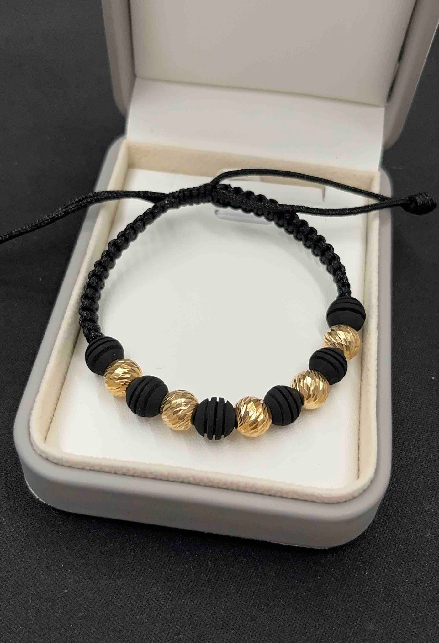 PULSERA TEJIDA NEOPRENO BALÍN DIAMANTADO #8