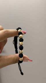 PULSERA TEJIDA NEOPRENO BALÍN DIAMANTADO #8
