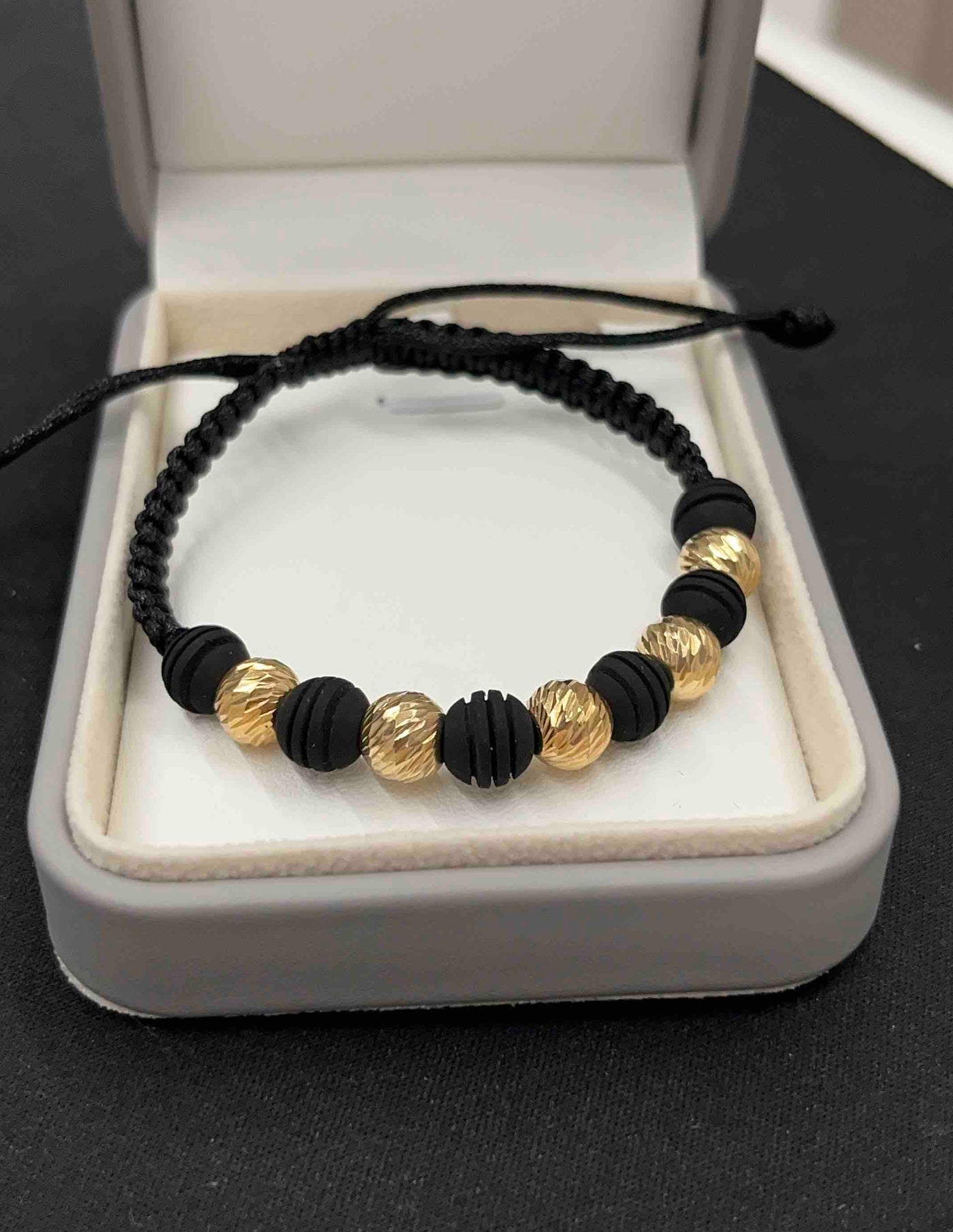 PULSERA TEJIDA NEOPRENO BALÍN DIAMANTADO #8