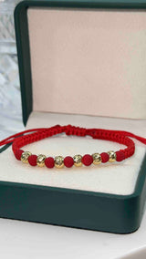 PULSERA TEJIDA ROJA