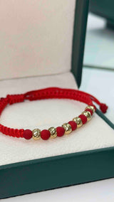 PULSERA TEJIDA ROJA