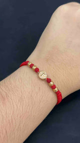 PULSERA TEJIDA SAN BENITO CON BALIN DIAMANTADO #5