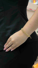 PULSERA TRES CARRILES CON CILINDROS
