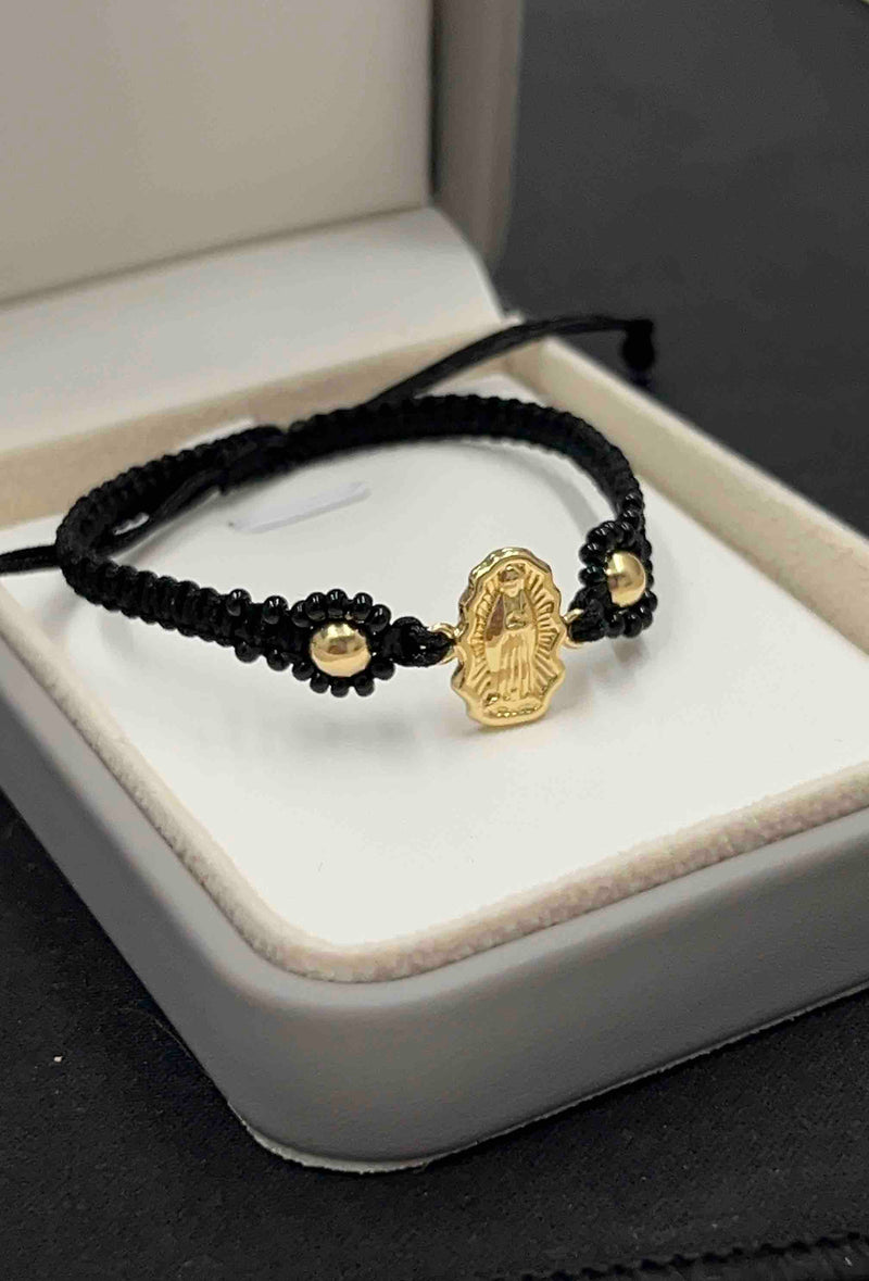PULSERA VIRGEN DE GUADALUPE CON FLOR